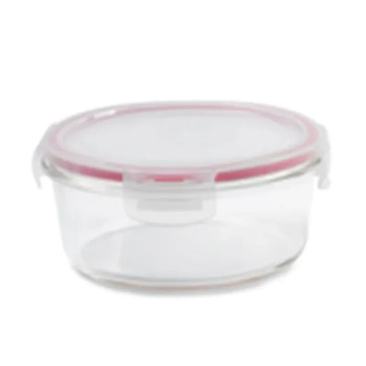 Glass Container Round Red - 1.6 cup