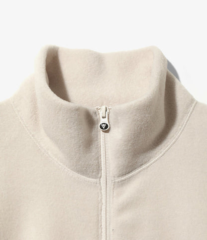 Half Zipped Shirt - Beige - Poly Fleece