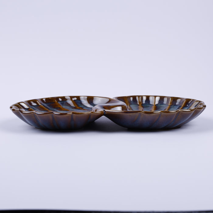 Handmade Decorative Ceramic Platter For Serving & Decor -ANTIQUE-SHELL