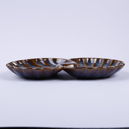 Handmade Decorative Ceramic Platter For Serving & Decor -ANTIQUE-SHELL