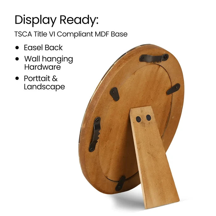 Horn Inlay Picture Frames | Oval Sunburst Photo Frame