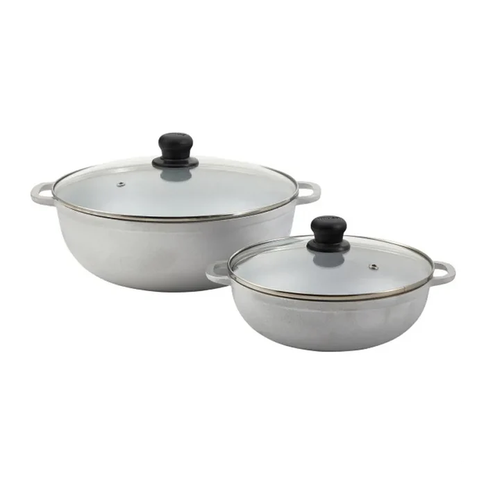 Imusa Aluminum Caldero 2 pc Set - 2.5 & 7.0 qrt