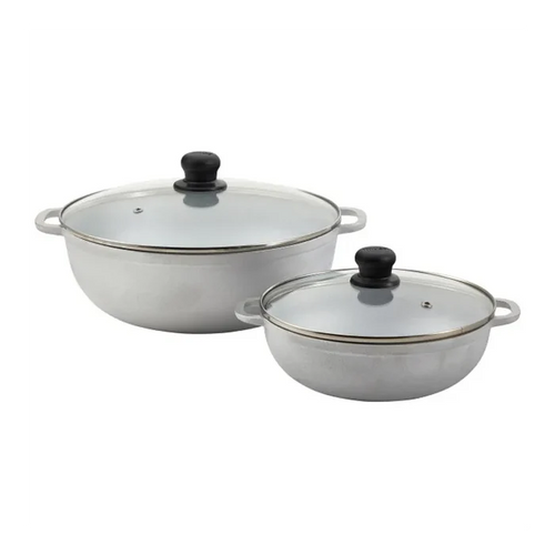 Imusa Aluminum Caldero 2 pc Set - 2.5 & 7.0 qrt
