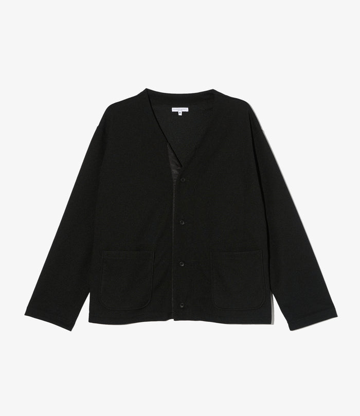 Knit Cardigan - Black Diamond Poly Knit