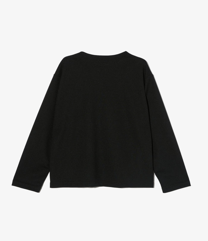 Knit Cardigan - Black Diamond Poly Knit