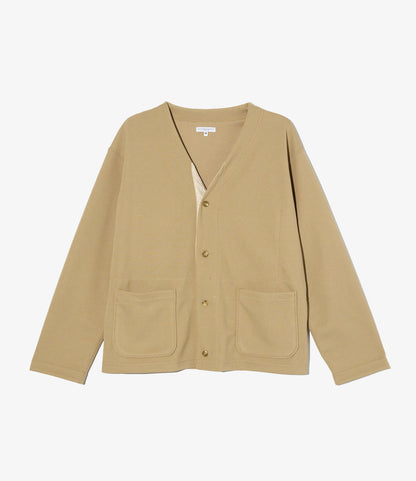 Knit Cardigan - Khaki Diamond Poly Knit