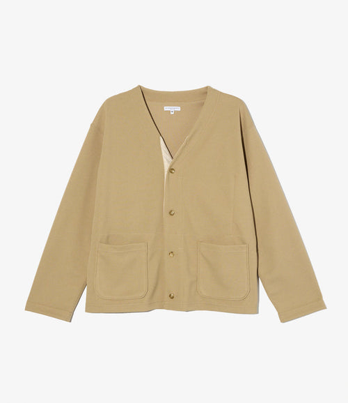 Knit Cardigan - Khaki Diamond Poly Knit