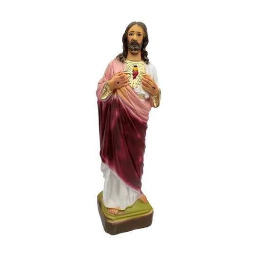 La Mexicana Sagrado Corazon/ Sacred Heart Statue - 19.6"