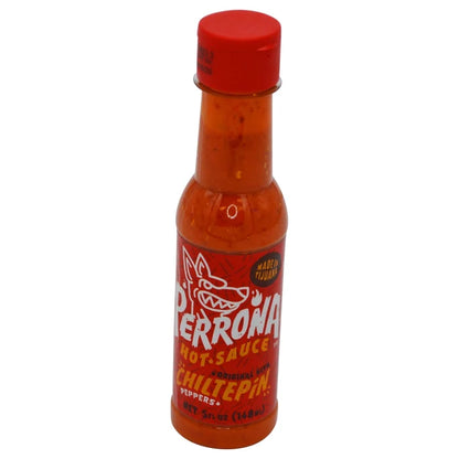 Wholesale La Perrona red chiltepin hot sauce, 5 oz bottle, available at Mexmax INC.
