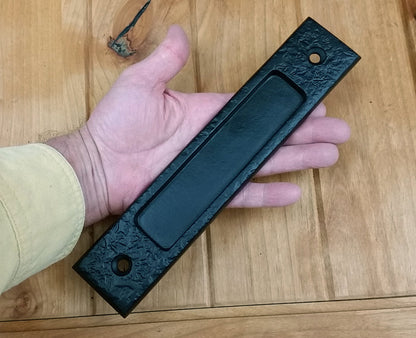 Large Flush Pull Handle - Finger Pull Handle  - "Easy Mount" - Wild West Hardware