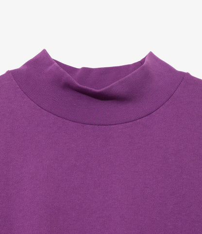 L/S Mock Neck Tee - Purple - Decal