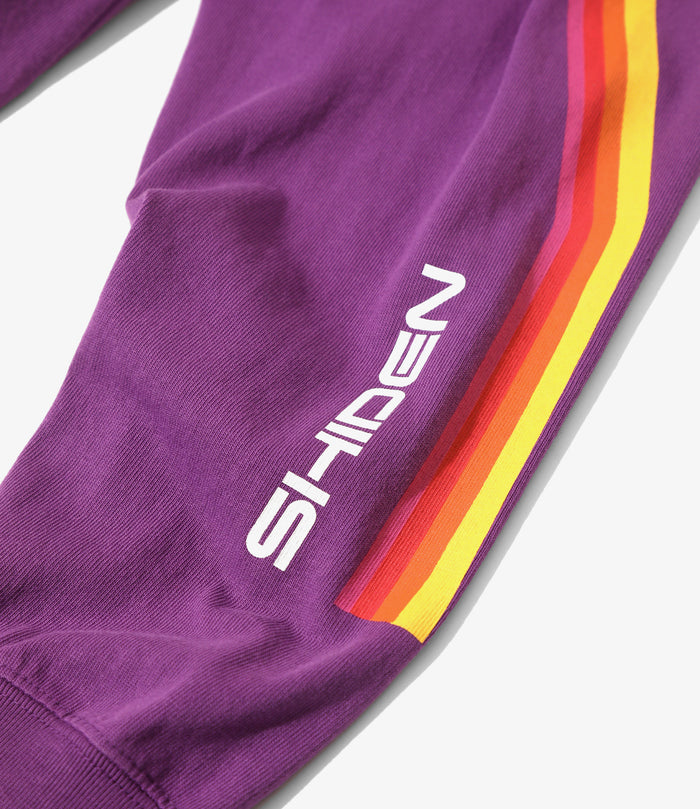 L/S Mock Neck Tee - Purple - Decal