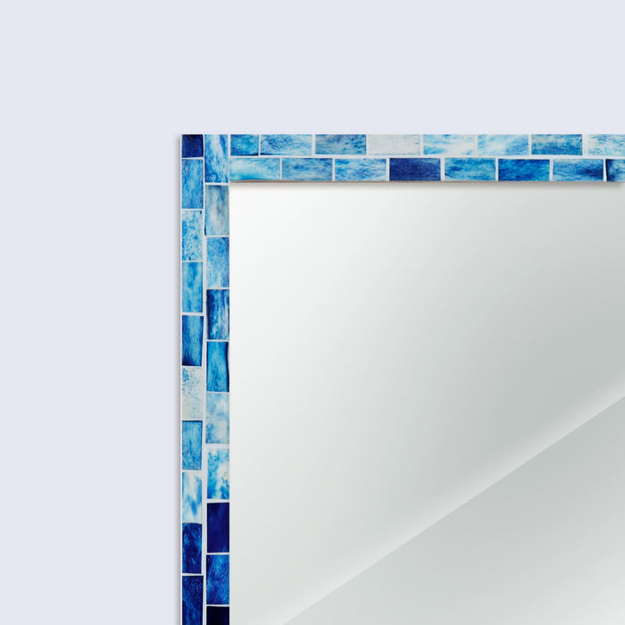Handmade Make To Order Indigo Mirror Bone Inlay Collection in 8 Sizes