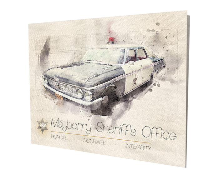 Mayberry Sheriff's Office Squad Car Aluminum Stand Off Wall Decor