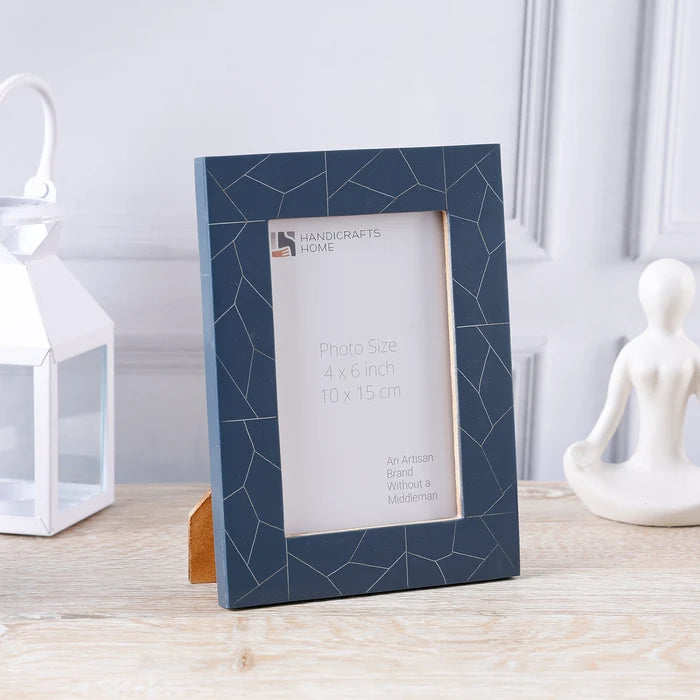Midnight Blue Resin Inlay Picture Frame | Bluzaic Collection | 4x6 5x7