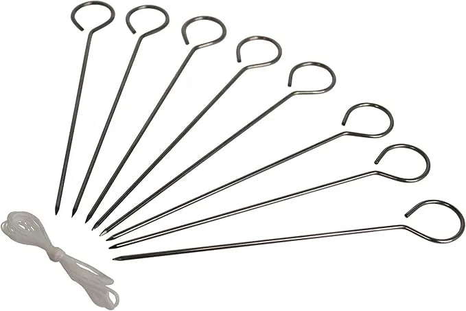 Wholesale Imusa Mirro S/S Turkey Lacers with String 8 pc 6 in - Essential Kitchen Tools at Mexmax INC