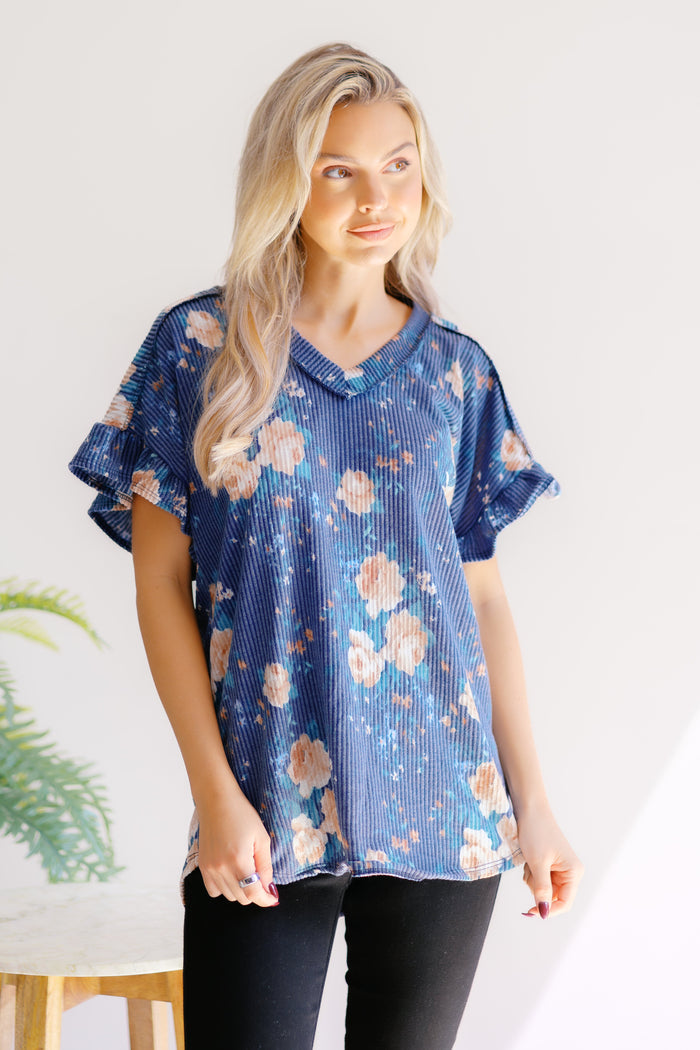 Moonlit Petals Top