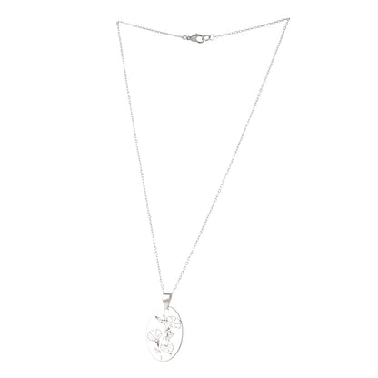 September Birth Flower Necklace - Morning Glory