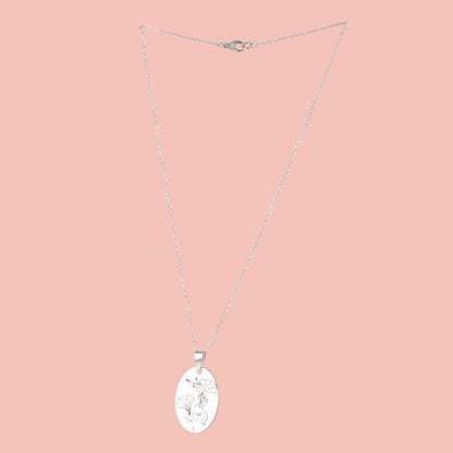 September Birth Flower Necklace - Morning Glory
