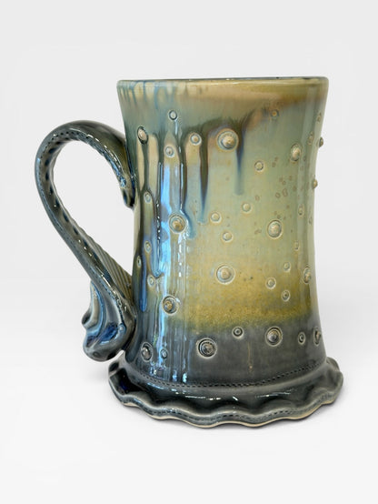Mug with Skull Stamp - blue ash 2