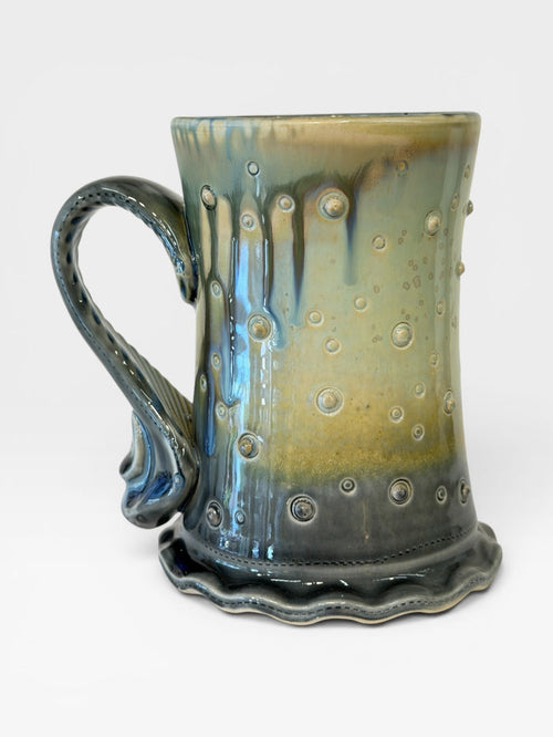 Mug with Skull Stamp - blue ash 2