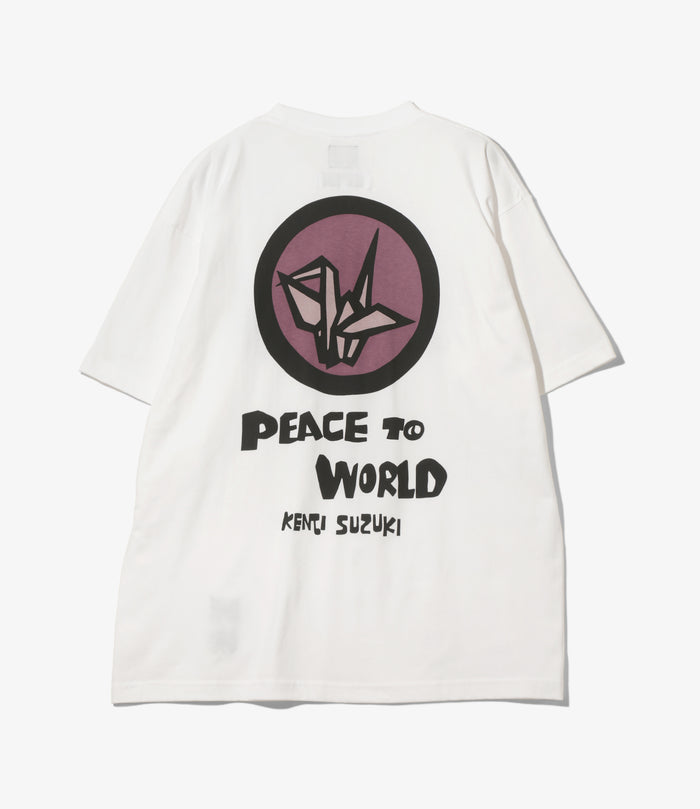 Needles x Sasquatchfabrix - Slowgun Tee - White - Peace to World