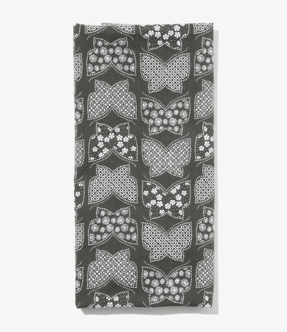 Nepenthes Special - Tenugui - Charcoal - Papillon Print