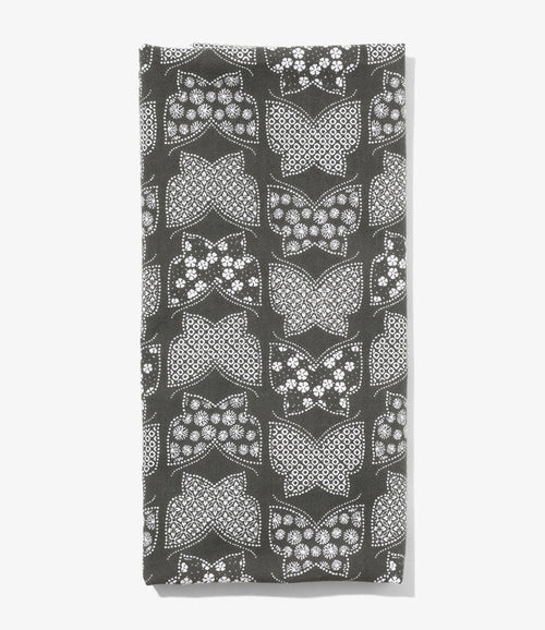 Nepenthes Special - Tenugui - Charcoal - Papillon Print