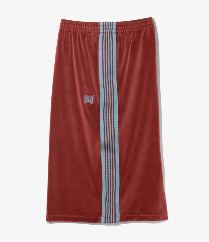 Nepenthes Special - Women's Pencil Skirt - Burgundy - C/PE Velour