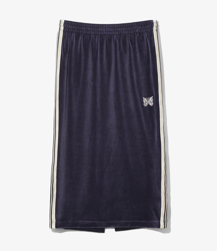 Nepenthes Special - Women's Pencil Skirt - Navy - C/PE Velour