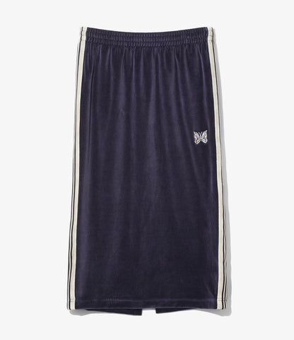 Nepenthes Special - Women's Pencil Skirt - Navy - C/PE Velour