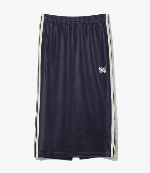Nepenthes Special - Women's Pencil Skirt - Navy - C/PE Velour