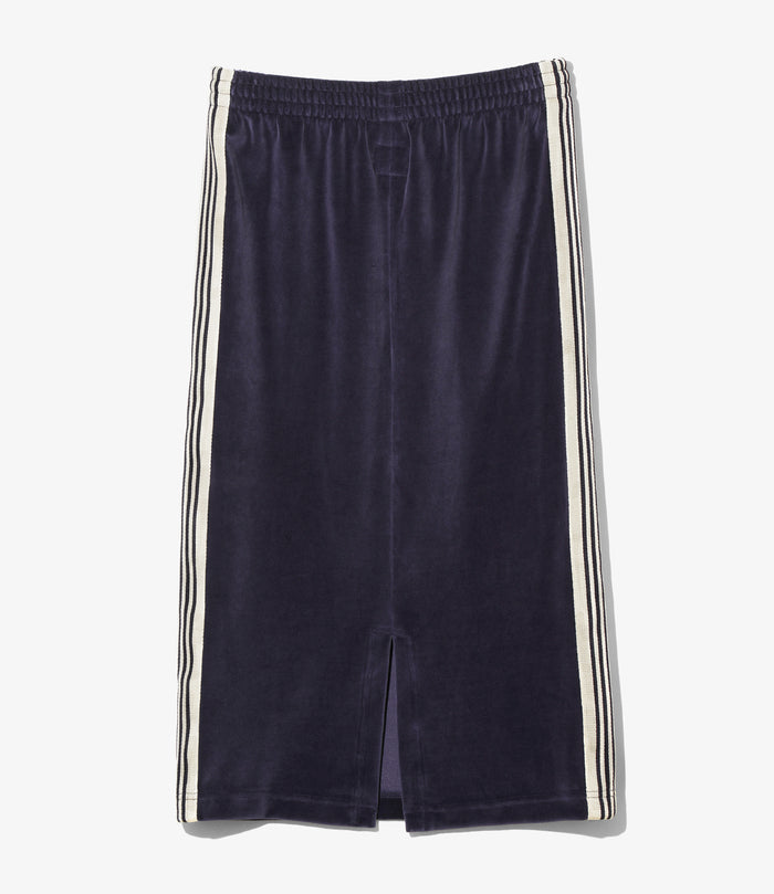 Nepenthes Special - Women's Pencil Skirt - Navy - C/PE Velour