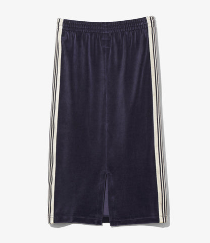 Nepenthes Special - Women's Pencil Skirt - Navy - C/PE Velour