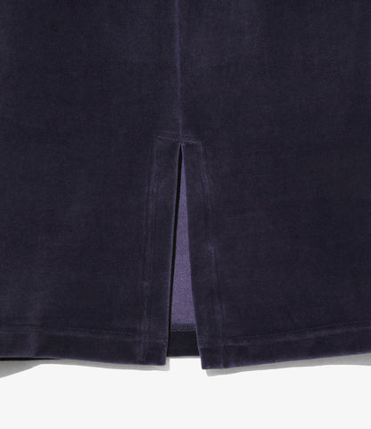 Nepenthes Special - Women's Pencil Skirt - Navy - C/PE Velour