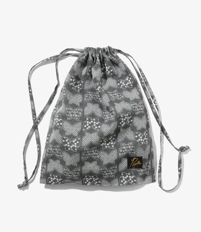 Nepenthes Special String Bag - Charcoal - Papillon Print