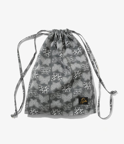 Nepenthes Special String Bag - Charcoal - Papillon Print