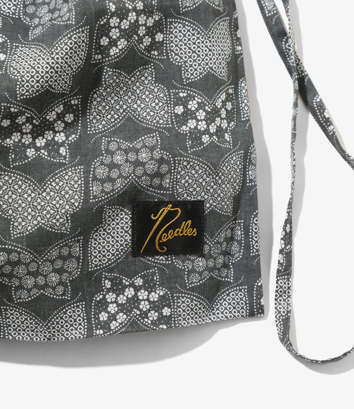 Nepenthes Special String Bag - Charcoal - Papillon Print