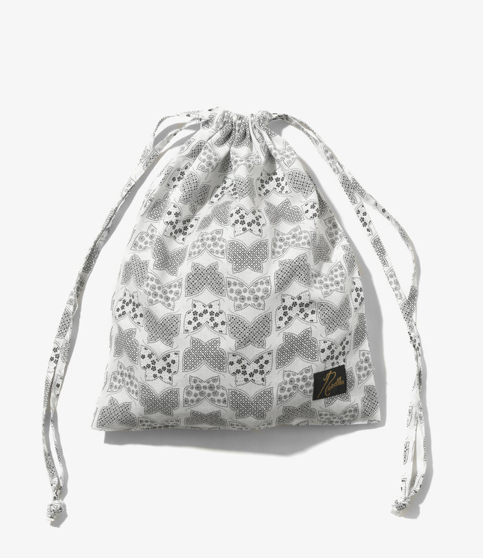 Nepenthes Special String Bag - White - Papillon Print