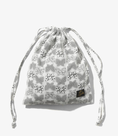 Nepenthes Special String Bag - White - Papillon Print