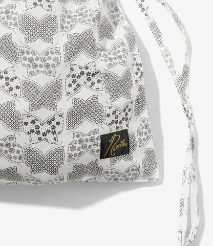 Nepenthes Special String Bag - White - Papillon Print