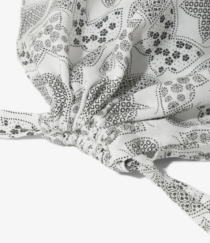 Nepenthes Special String Bag - White - Papillon Print