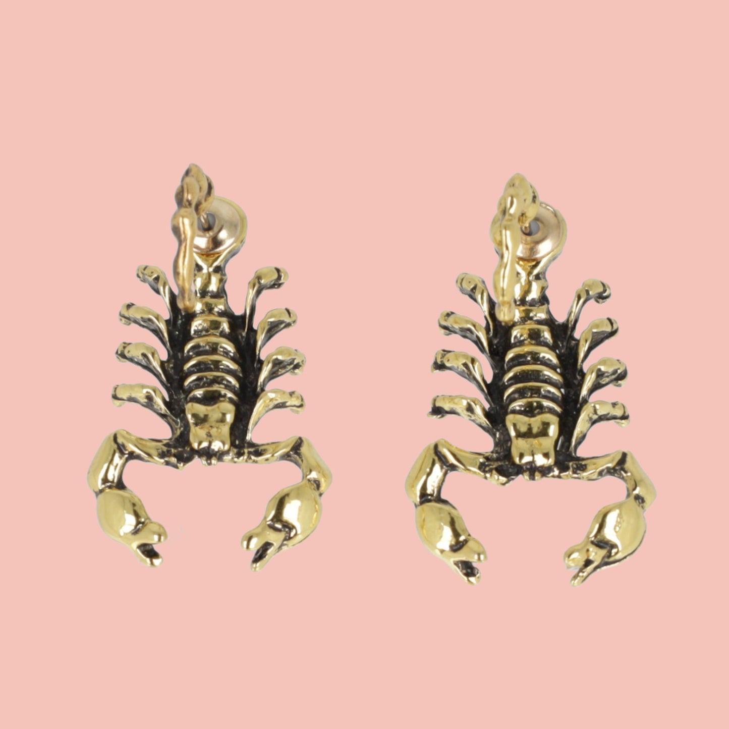 Scorpion 2 Piece Stud Earrings (Gold Plated)