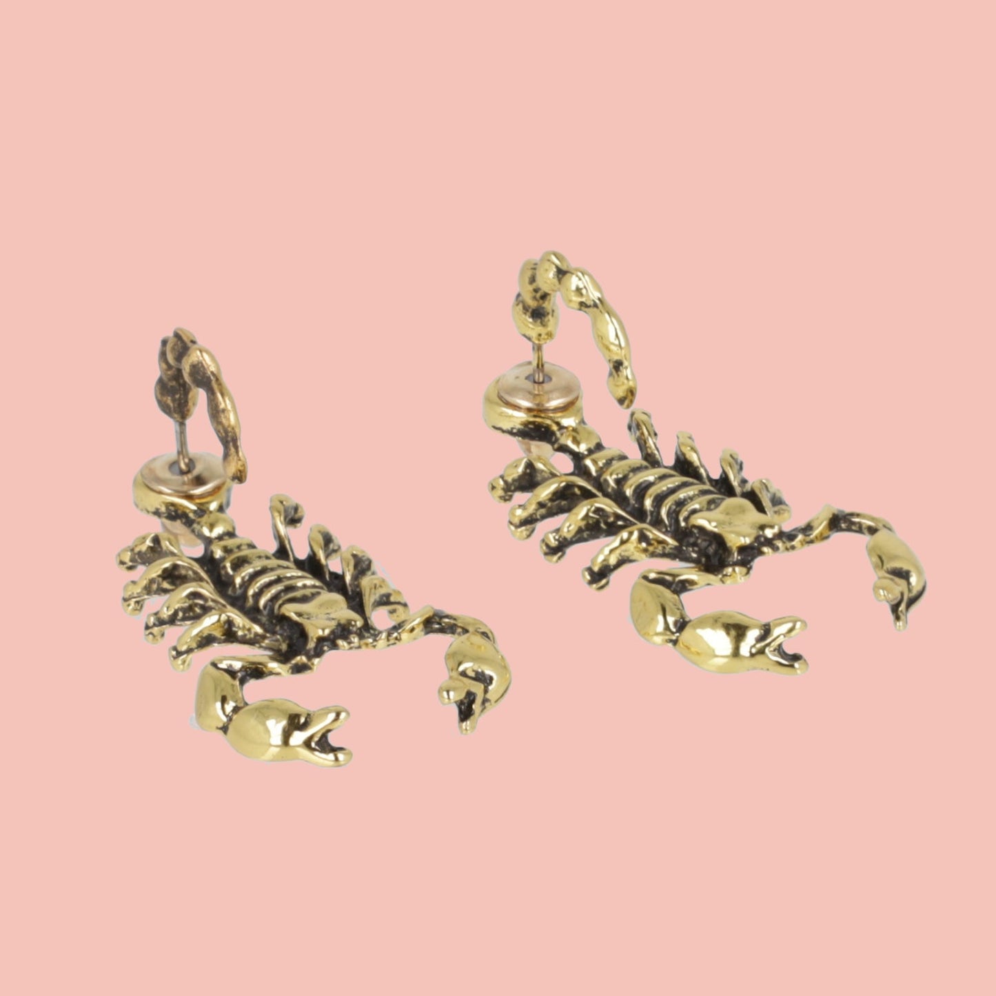 Scorpion 2 Piece Stud Earrings (Gold Plated)