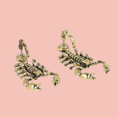 Scorpion 2 Piece Stud Earrings (Gold Plated)