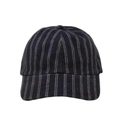 NLA x WHR - Cord Hat - Navy Regimental Stripe Printed Corduroy