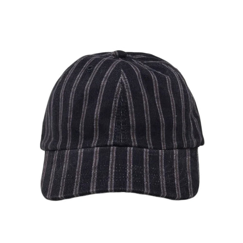 NLA x WHR - Cord Hat - Navy Regimental Stripe Printed Corduroy