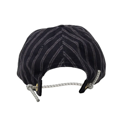 NLA x WHR - Cord Hat - Navy Regimental Stripe Printed Corduroy