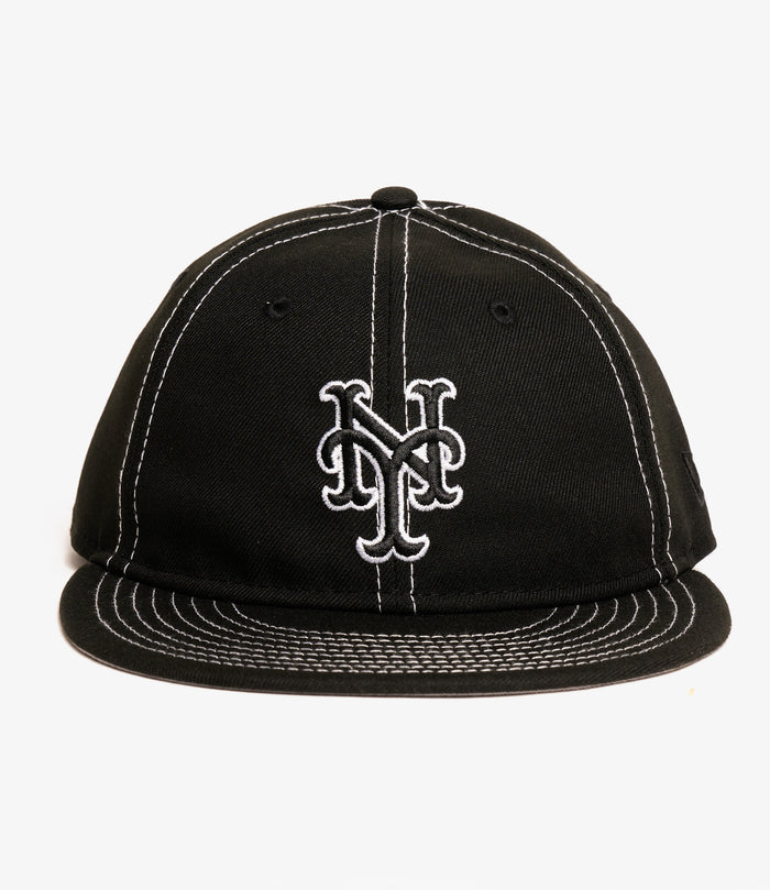 NNY Special - Mets - New Era Retro Crown 9Fifty Snapback- Black / White Stitch