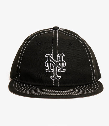 NNY Special - Mets - New Era Retro Crown 9Fifty Snapback- Black / White Stitch